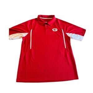 Men's University of Georgia UGA Red Embroidered Golf Polo - Large